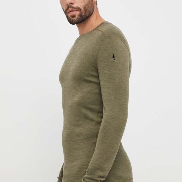 Smartwool longsleeve funcțional Classic Thermal Merino culoarea verde preţ