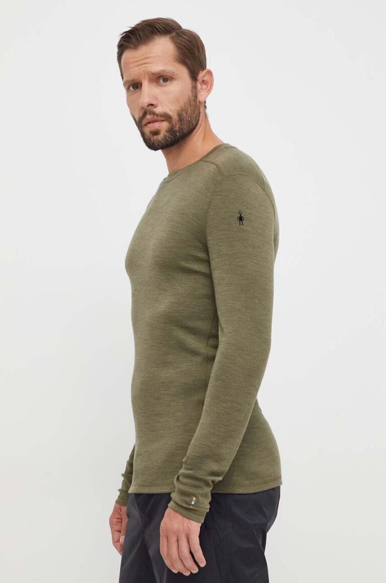 Smartwool longsleeve funcțional Classic Thermal Merino culoarea verde preţ