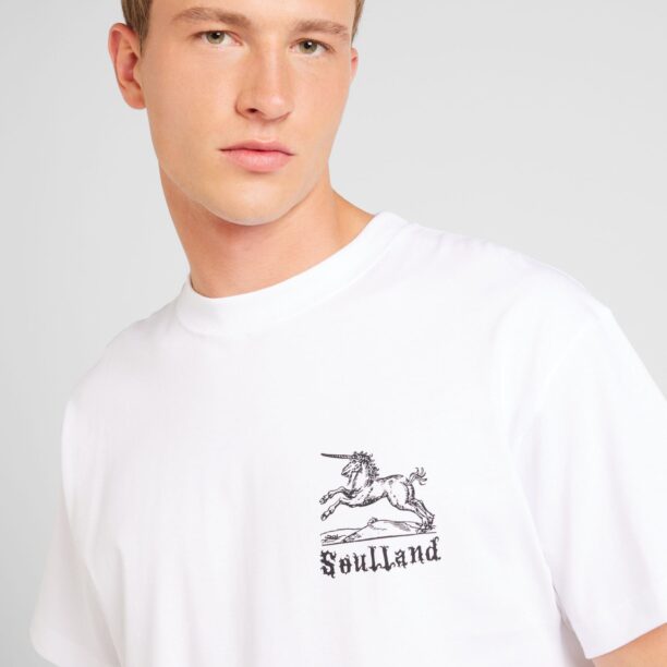 Soulland Tricou 'Kai'  negru / alb