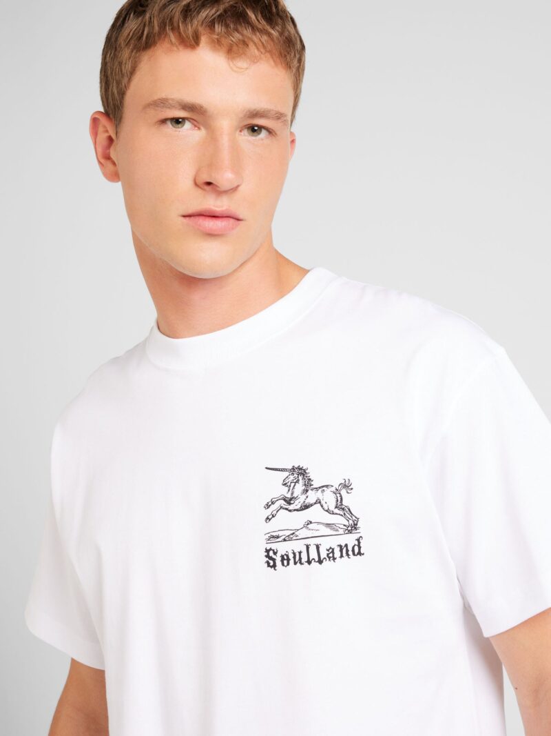 Soulland Tricou 'Kai'  negru / alb