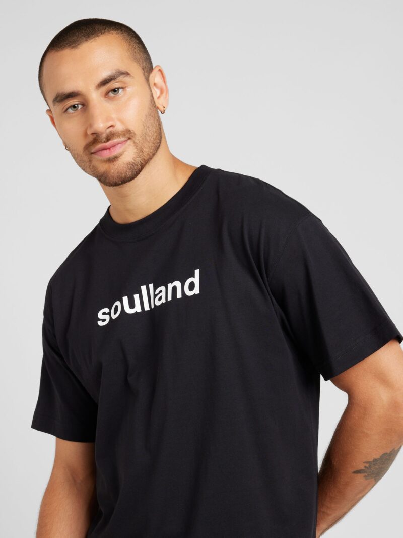 Preţ Soulland Tricou 'Ocean'  negru / alb