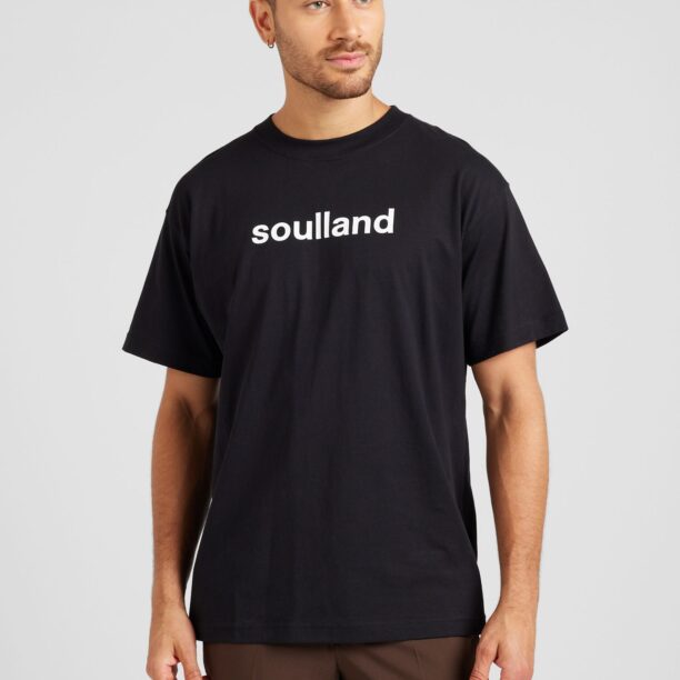 Soulland Tricou 'Ocean'  negru / alb