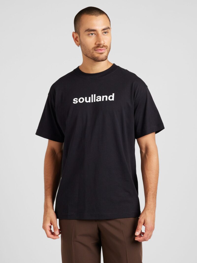 Soulland Tricou 'Ocean'  negru / alb