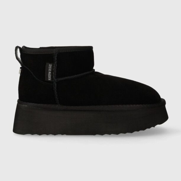 Steve Madden cizme de zapada din piele intoarsa Campfire culoarea negru