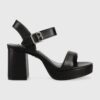 Steve Madden sandale de piele Freefall culoarea negru