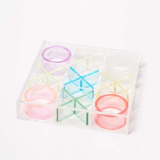 SunnyLife joc Lucite Tic Tac Toe Aurora