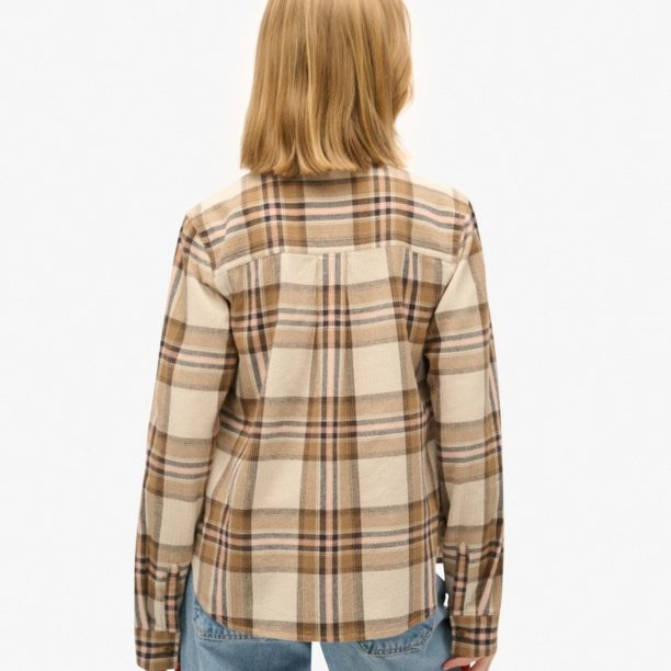 Original Superdry Bluză 'LUMBERJACK'  crem / ombră / brocart / gri închis