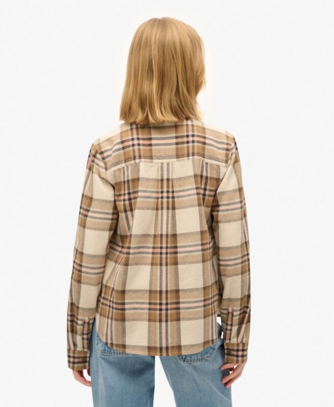 Original Superdry Bluză 'LUMBERJACK'  crem / ombră / brocart / gri închis