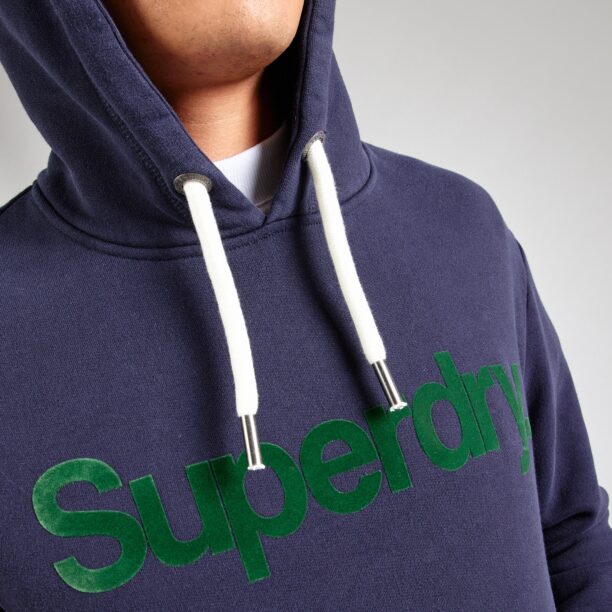 Preţ Superdry Bluză de molton  albastru închis / verde închis