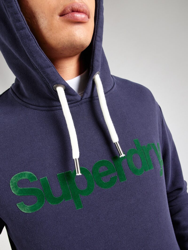 Preţ Superdry Bluză de molton  albastru închis / verde închis