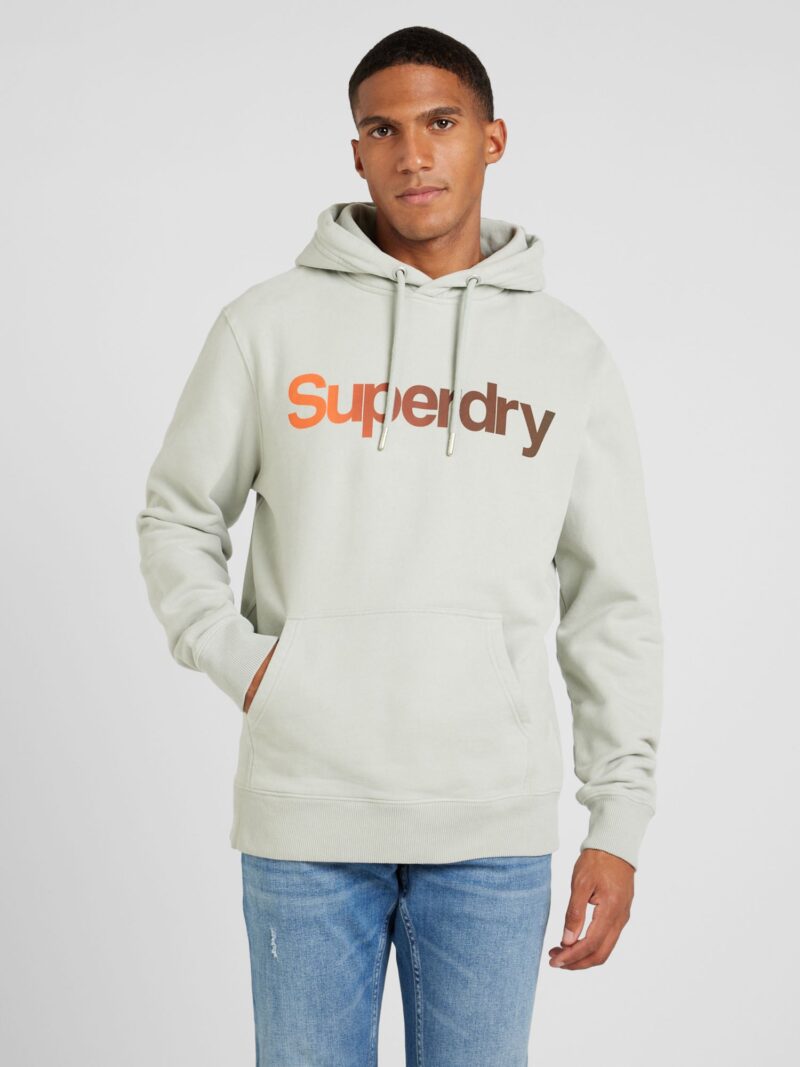 Preţ Superdry Bluză de molton  gri deschis / portocaliu