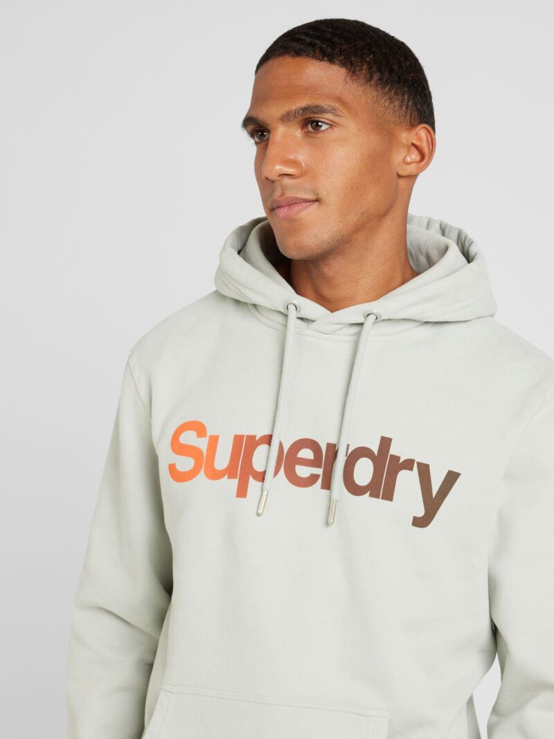 Superdry Bluză de molton  gri deschis / portocaliu