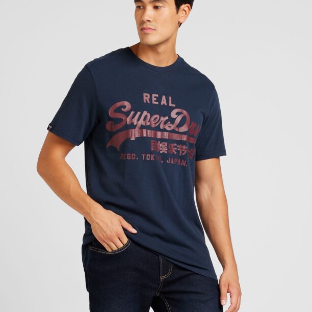 Preţ Superdry Tricou 'Classic'  albastru marin / roșu vin