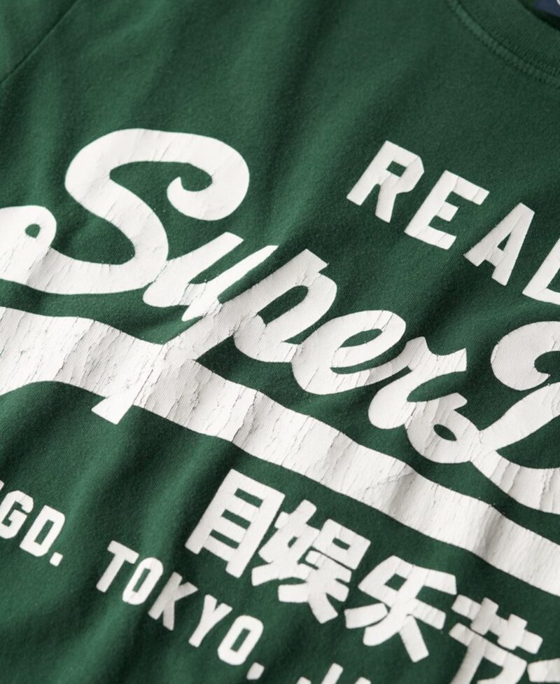 Preţ Superdry Tricou 'Classic'  verde pin / alb