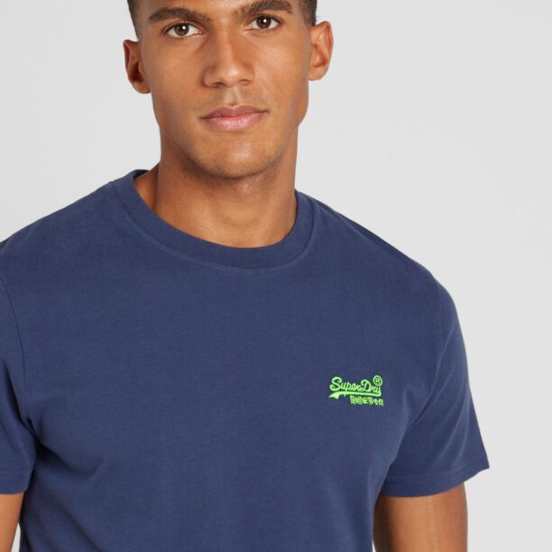 Superdry Tricou 'Essential'  safir / verde deschis preţ