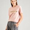 Superdry Tricou 'LUXE'  auriu / roz pal