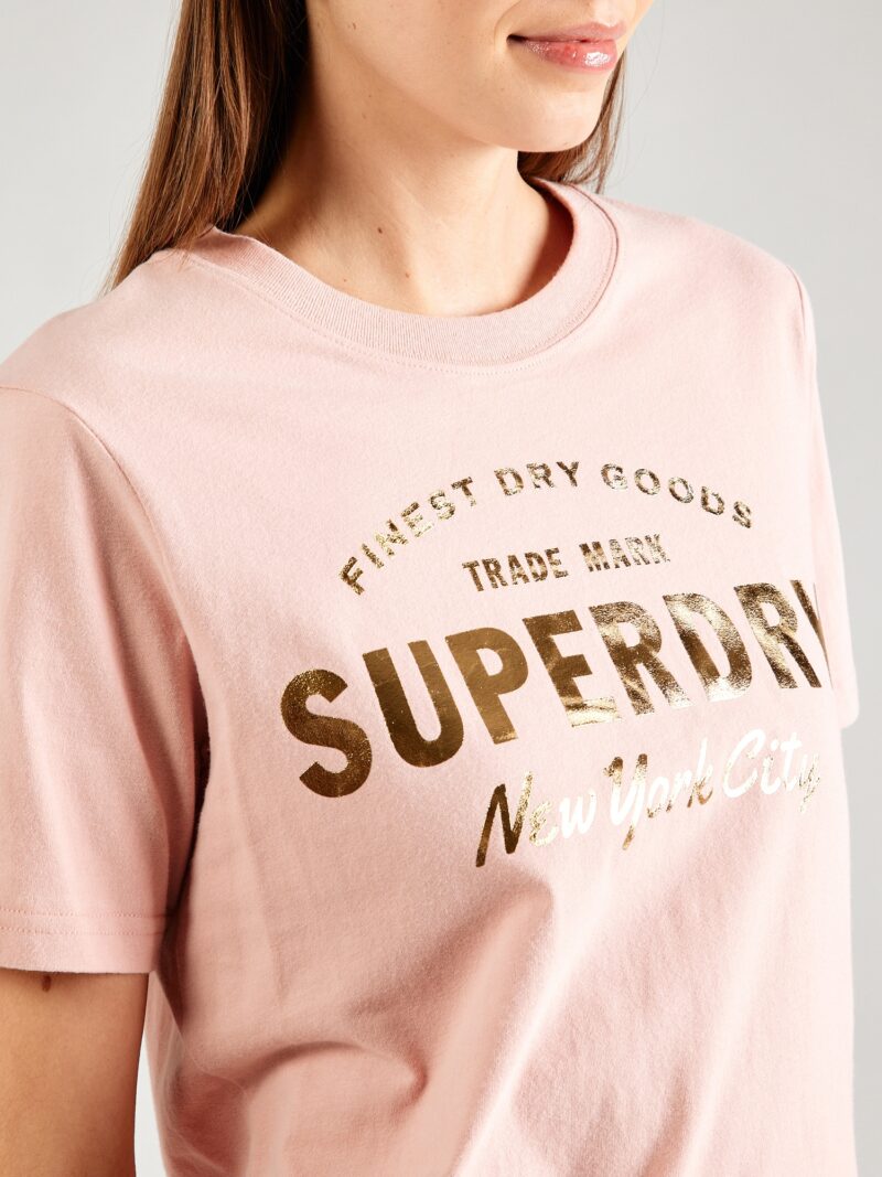 Preţ Superdry Tricou 'LUXE'  auriu / roz pal