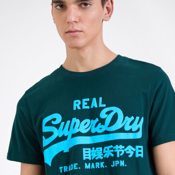 Preţ Superdry Tricou 'NEON'  albastru neon / verde pin