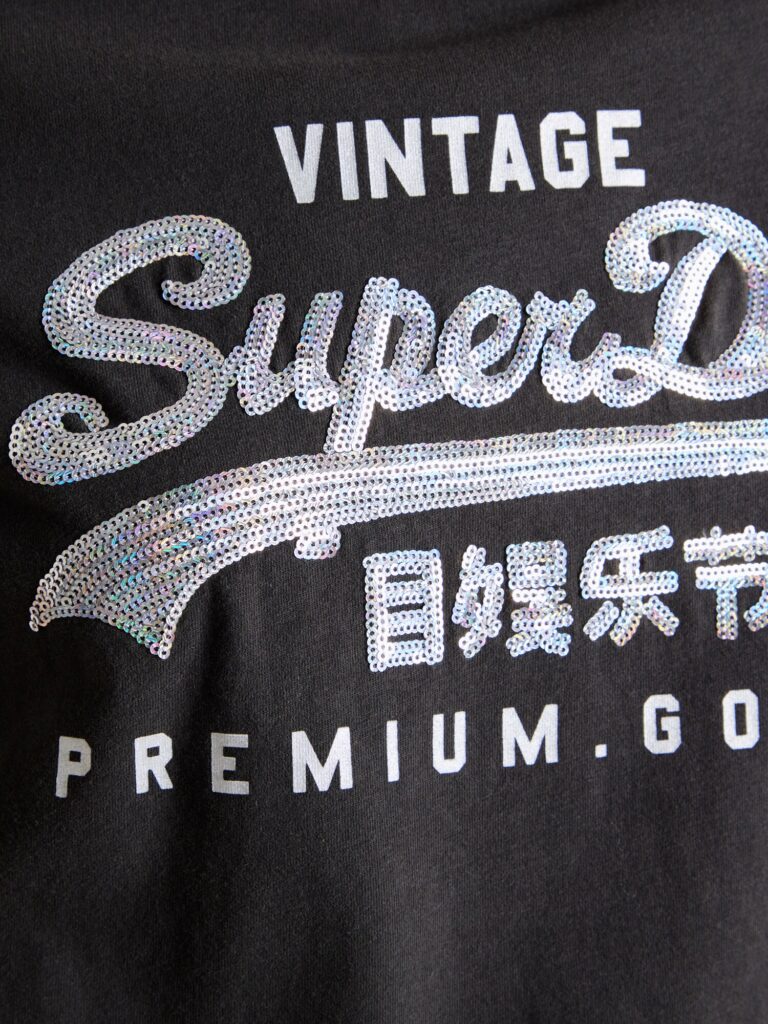 Preţ Superdry Tricou funcțional  negru / argintiu / alb