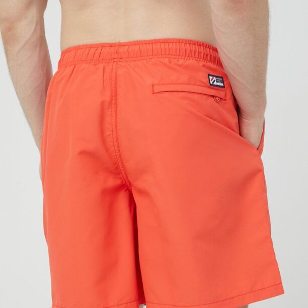 Superdry pantaloni scurti de baie culoarea portocaliu preţ