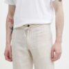 Superdry pantaloni scurti din in culoarea bej