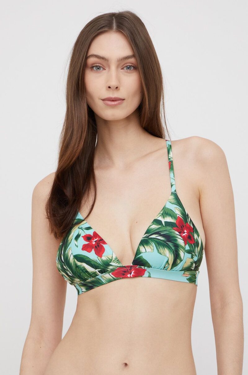 Superdry sutien de baie culoarea verde