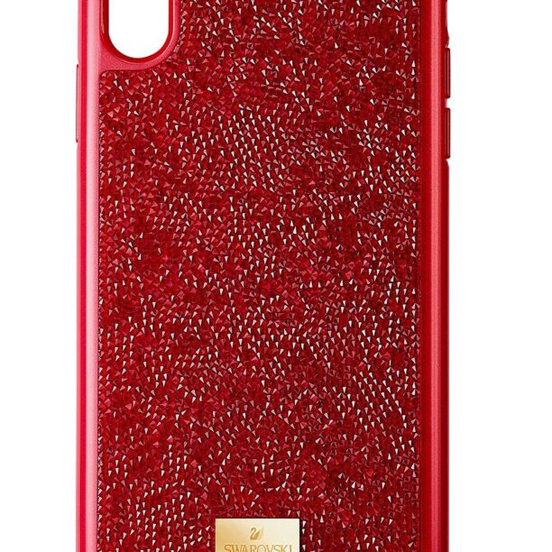 Swarovski Husă de telefon iPhone XS Max Glam Rock culoarea rosu