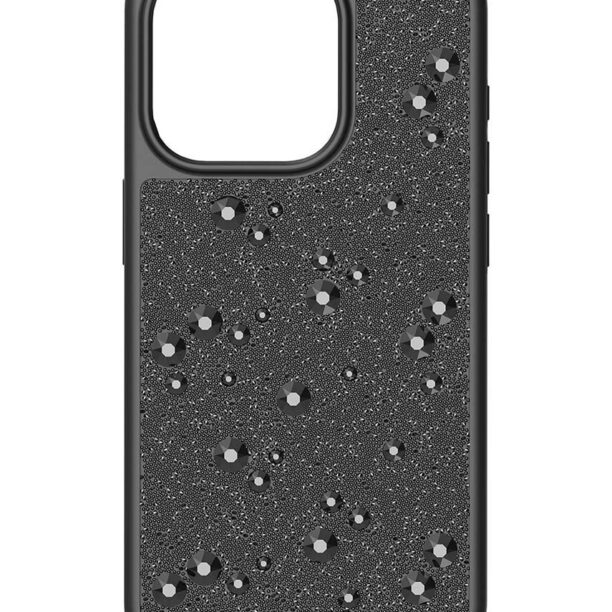 Swarovski etui pentru telefon iPhone 15 Pro culoarea negru