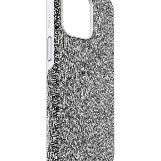 Swarovski husă pentru telefon 5680862 HIGH 15 PRO MAX culoarea gri preţ