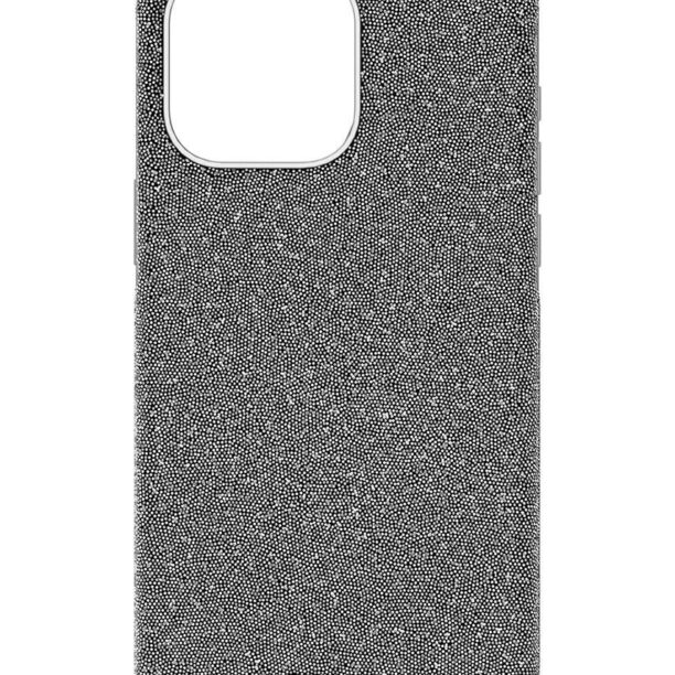 Swarovski husă pentru telefon 5680862 HIGH 15 PRO MAX culoarea gri