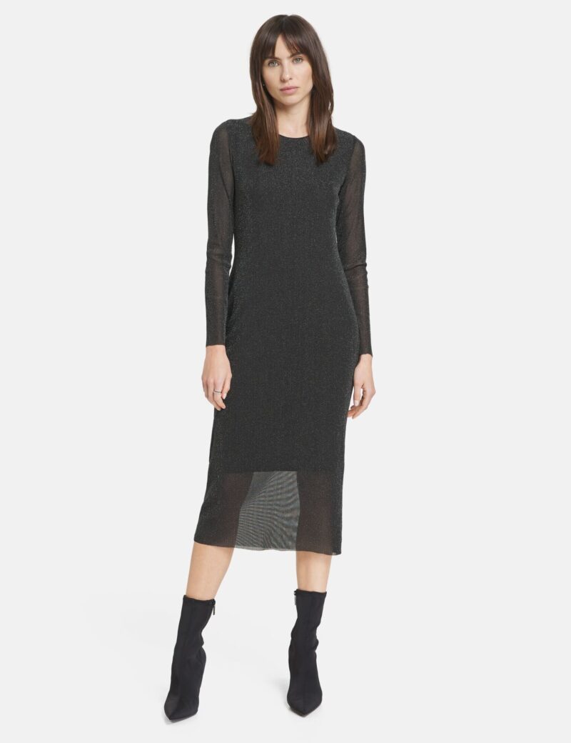 TAIFUN Rochie  negru / argintiu