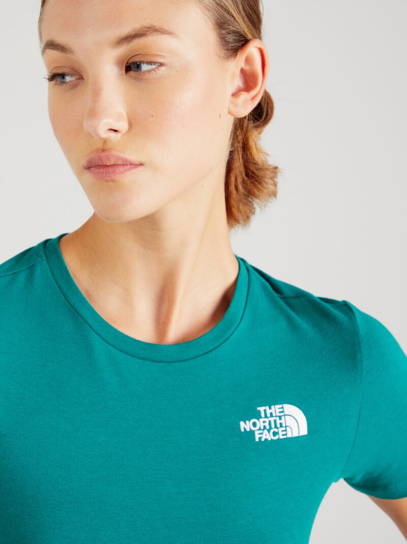 Preţ THE NORTH FACE Tricou  verde smarald / alb