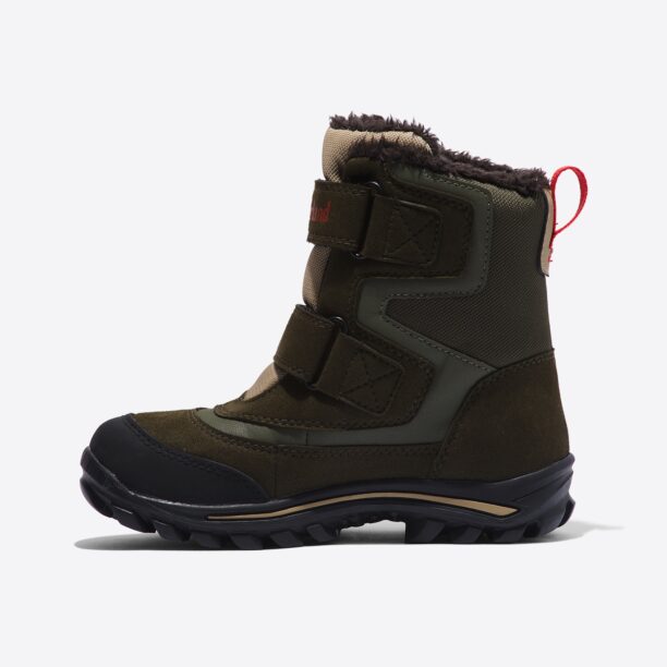 Original TIMBERLAND Bocanci de zăpadă 'Chillberg'  alb kitt / verde închis / roșu / negru