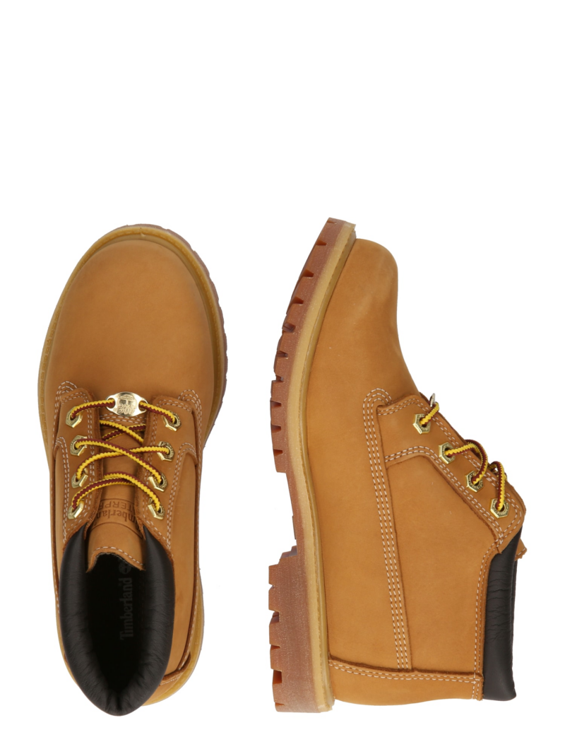 TIMBERLAND Ghete cu șireturi  maro deschis / negru