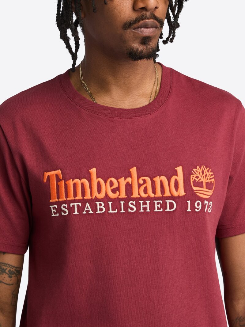 Cumpăra TIMBERLAND Tricou 'Embroidery'  portocaliu / roşu închis / alb