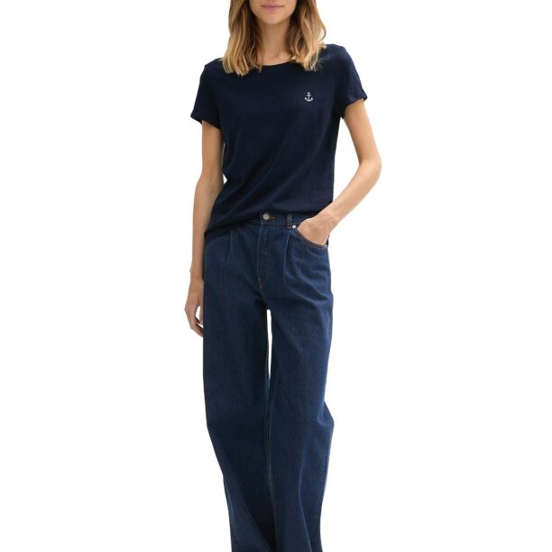 Cumpăra TOM TAILOR DENIM Tricou  bleumarin / alb murdar