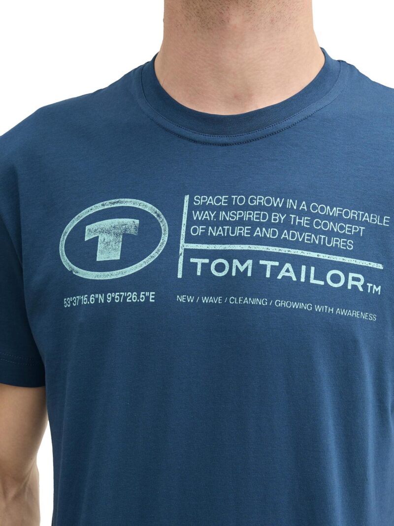 Preţ TOM TAILOR Tricou  albastru / alb