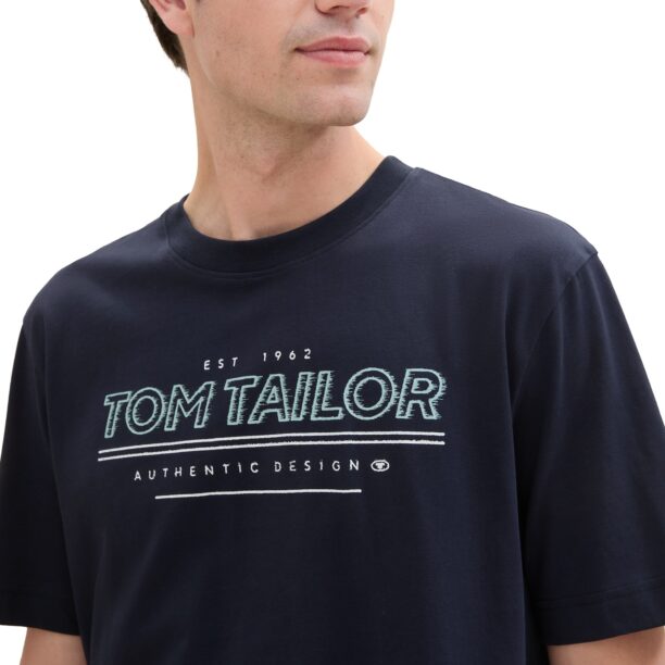 Preţ TOM TAILOR Tricou  albastru închis / verde mentă / alb