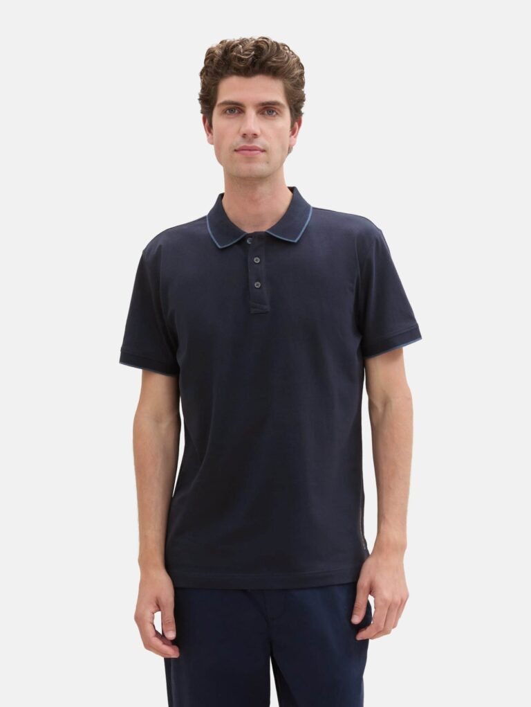 TOM TAILOR Tricou  albastru marin / opal