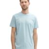 TOM TAILOR Tricou  albastru pastel / alb