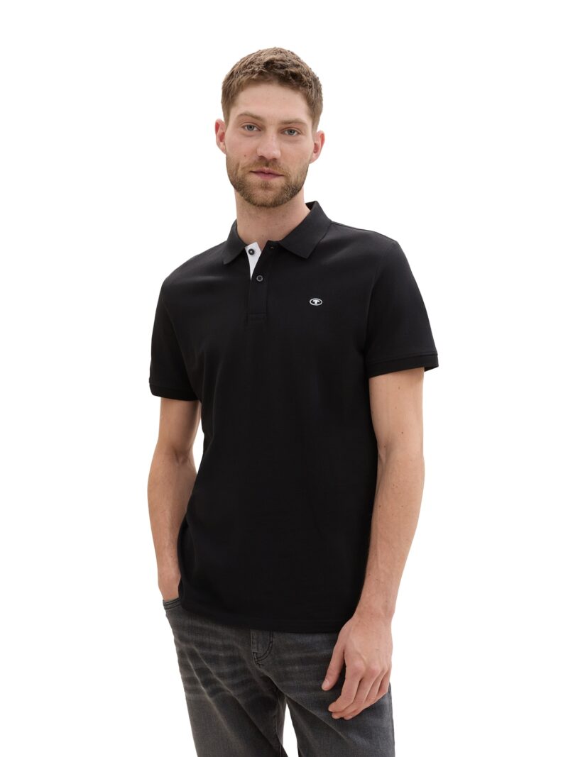 TOM TAILOR Tricou  negru / alb