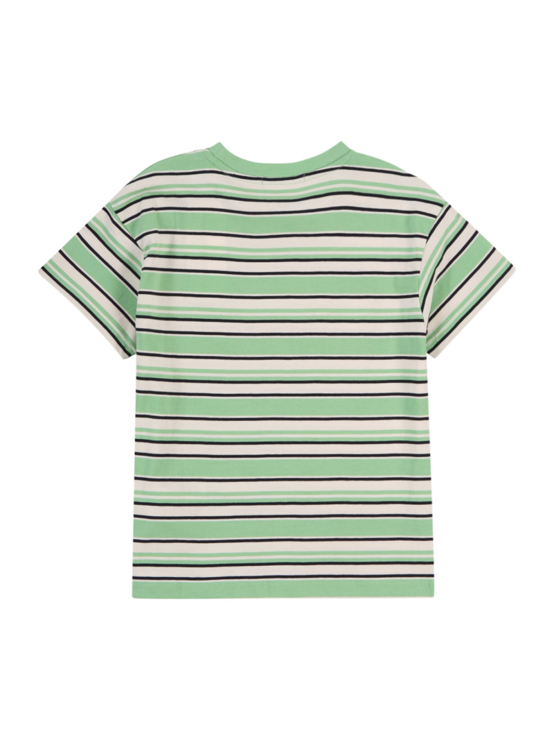 TOM TAILOR Tricou  verde pastel / negru / alb