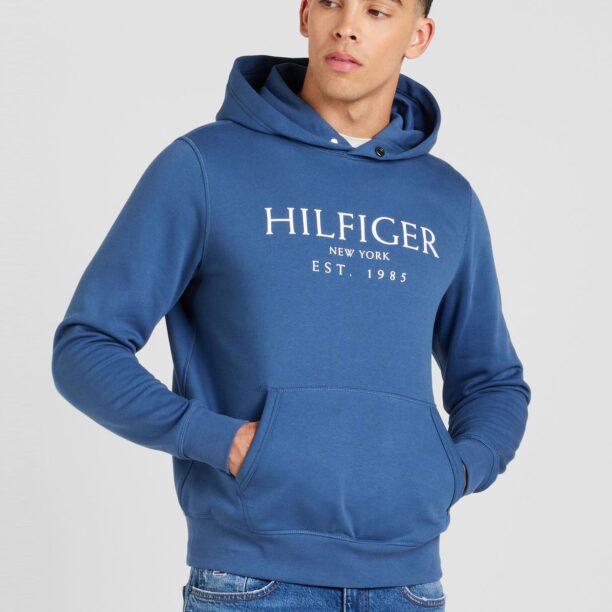 TOMMY HILFIGER Bluză de molton  albastru / alb preţ