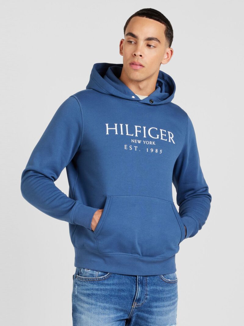 TOMMY HILFIGER Bluză de molton  albastru / alb preţ