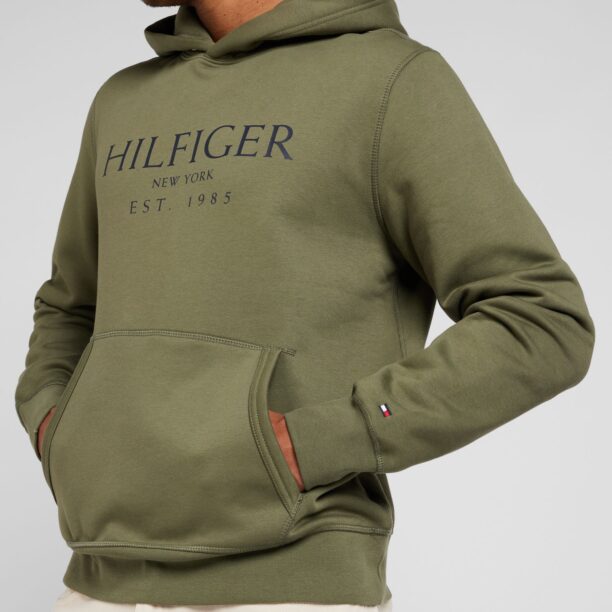 TOMMY HILFIGER Bluză de molton  albastru marin / oliv