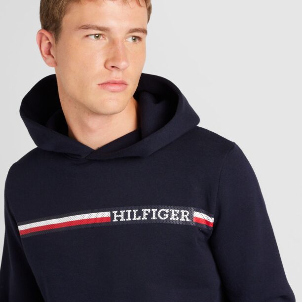 TOMMY HILFIGER Bluză de molton  albastru marin / roșu / alb