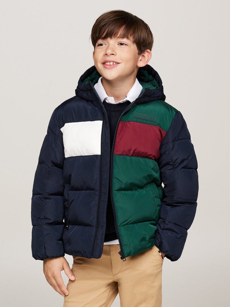 TOMMY HILFIGER Geacă de primăvară-toamnă  albastru marin / verde închis / roșu / alb