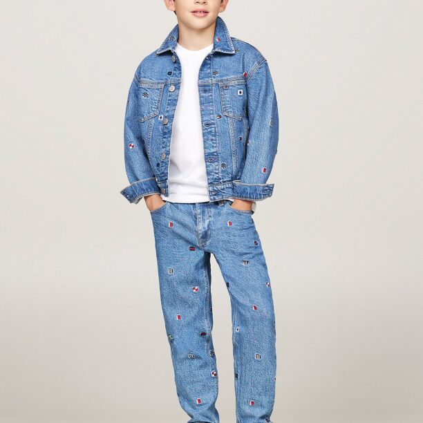 TOMMY HILFIGER Geacă de primăvară-toamnă  bleumarin / albastru denim / roșu / alb preţ