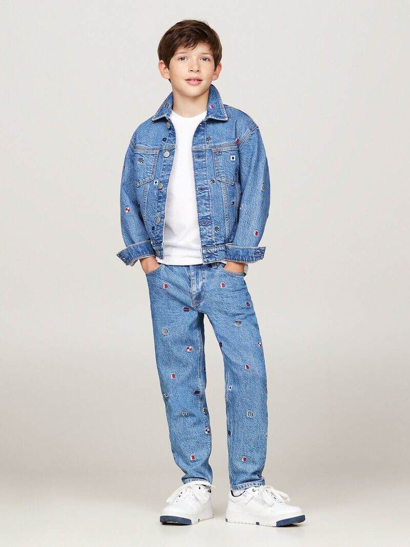 TOMMY HILFIGER Geacă de primăvară-toamnă  bleumarin / albastru denim / roșu / alb preţ