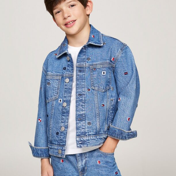 TOMMY HILFIGER Geacă de primăvară-toamnă  bleumarin / albastru denim / roșu / alb